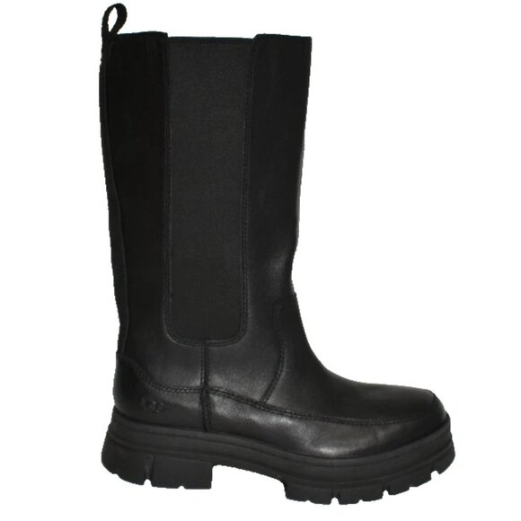 New! Ugg Ashton High Chelsea Lug Sole Boots 1133881 Size 9 Black Leather DD521 - Picture 1 of 6